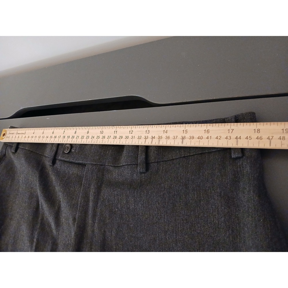 Lauren Ralph Lauren Mens Charcoal Gray Dress Pants 36W x 30L Flat Front Stretch - Picture 9 of 11